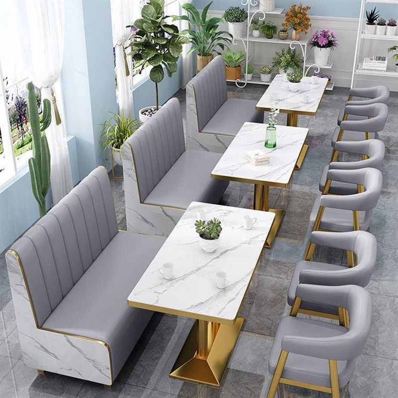 西餐咖啡餐厅饮卡座简约小吃火锅汉堡甜品奶茶店桌椅网红沙发组合,住宅家具,岩板餐桌,淘宝优惠券,粉丝福利购,淘宝优惠卷