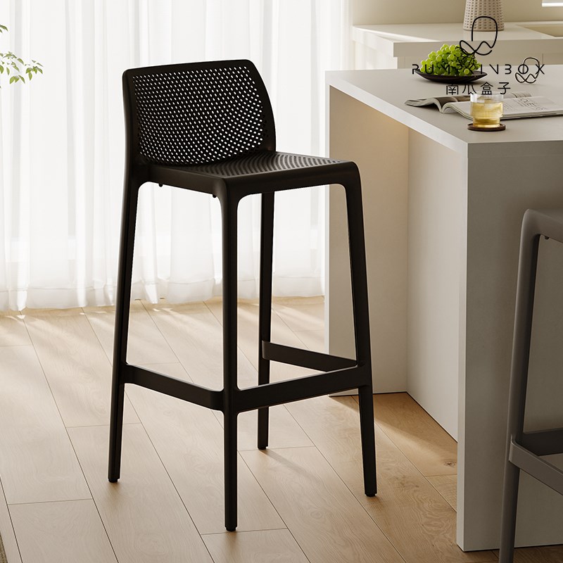 家用吧椅现代简约酒吧椅创意吧台凳网F红商用前台奶茶咖啡店高脚