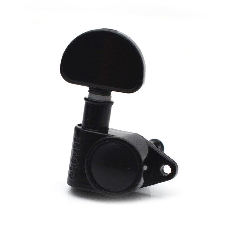 民谣吉他桃圆形弦钮全封闭电吉他琴弦钮弦准旋钮上弦器直角黑金铬