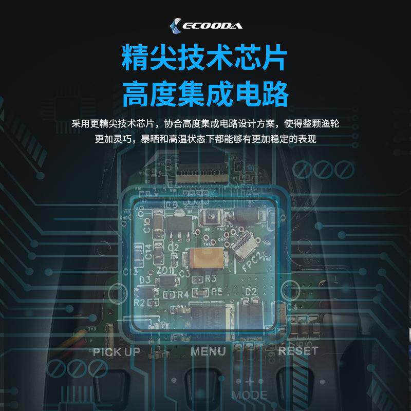 伊酷达ECOODA新款电动轮EZH1500电绞轮海钓船钓鼓轮电子计数轮