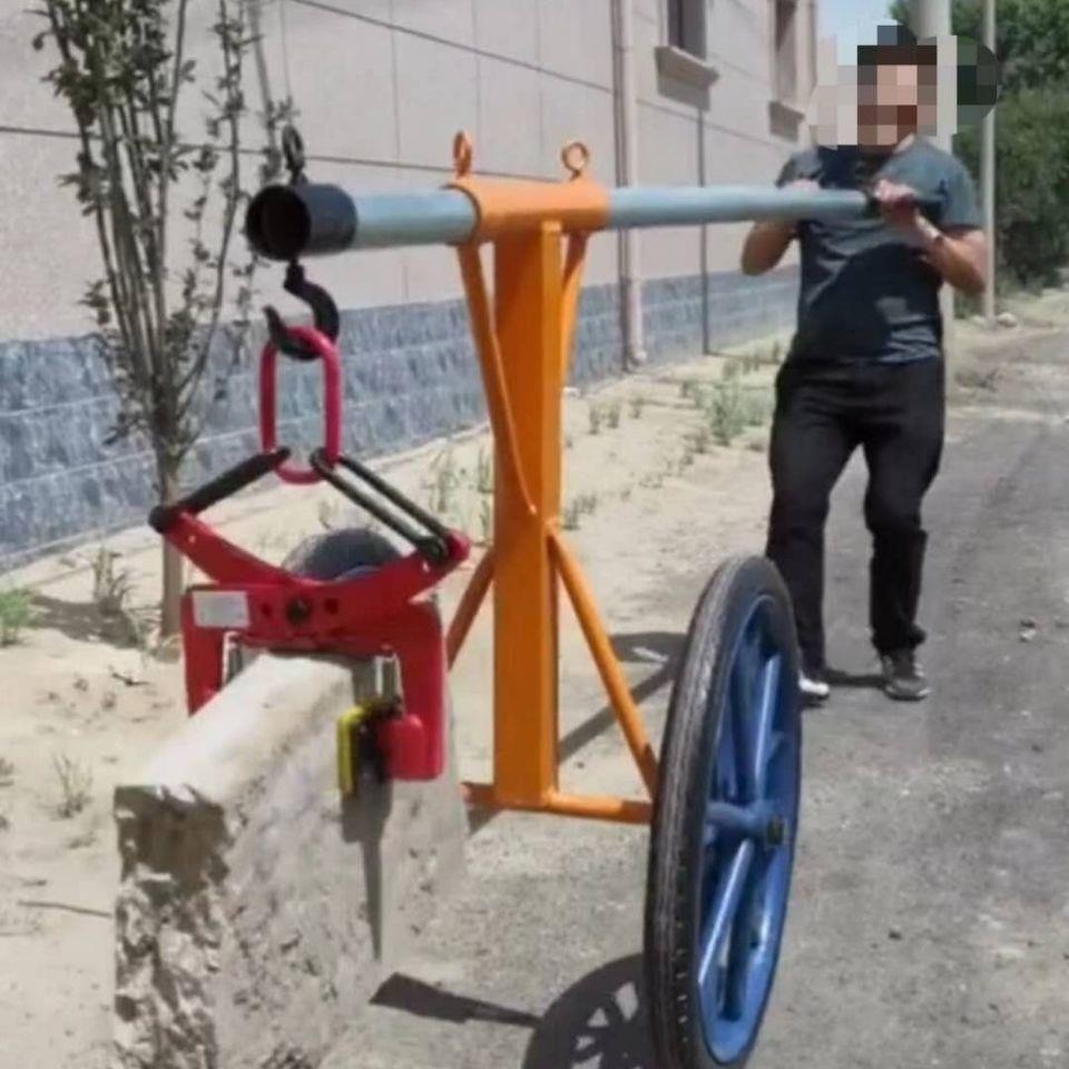 石材夹具路沿石神器双人抬路牙石夹子搬砖神器省力工具石头搬运
