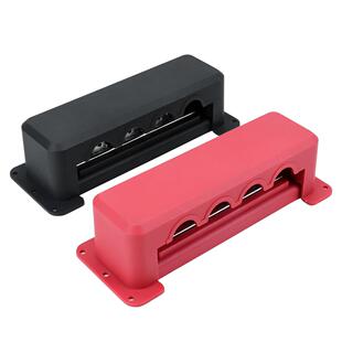 新品M8汇线排 4路300A大电流尼龙阻燃紫铜汇流排汽车房车游艇配件