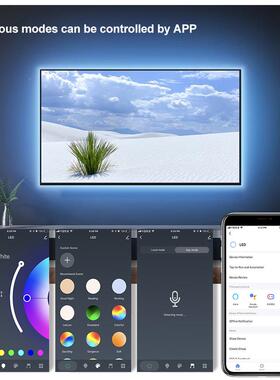 rg涂b灯带鸦WIFI氛围灯带USBUSB-Q19电视背灯V客厅led七彩景5变色