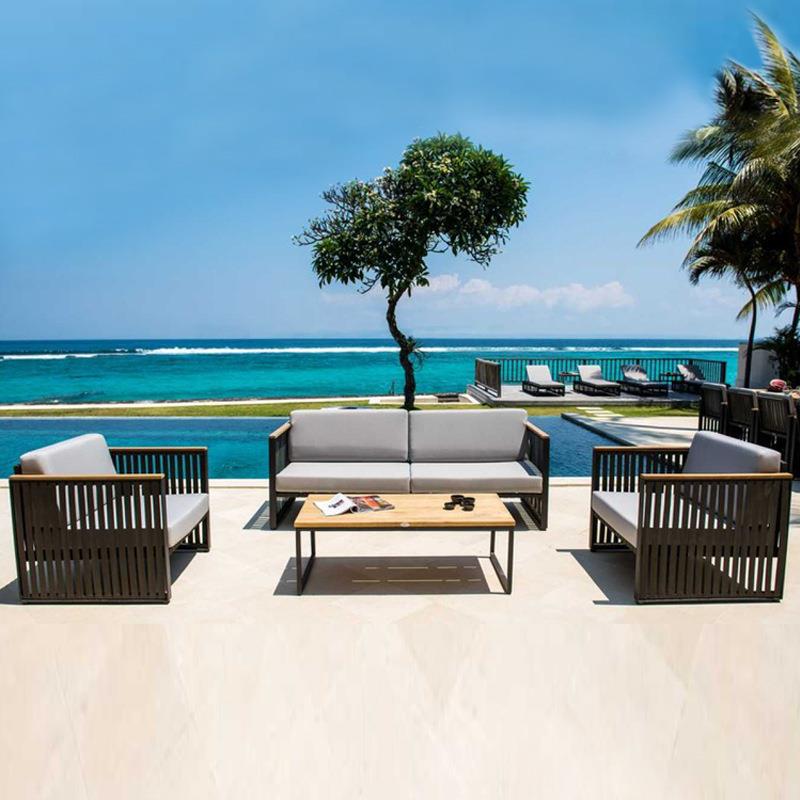 北欧户外发478板茶几组合沙闲滩酒店民沙宿海景房岩露天休创意家