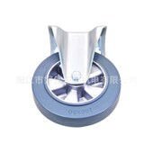 好佳牌欧款 源头工厂产品 200X50mm 静音铝芯灰色弹力橡胶定向脚轮