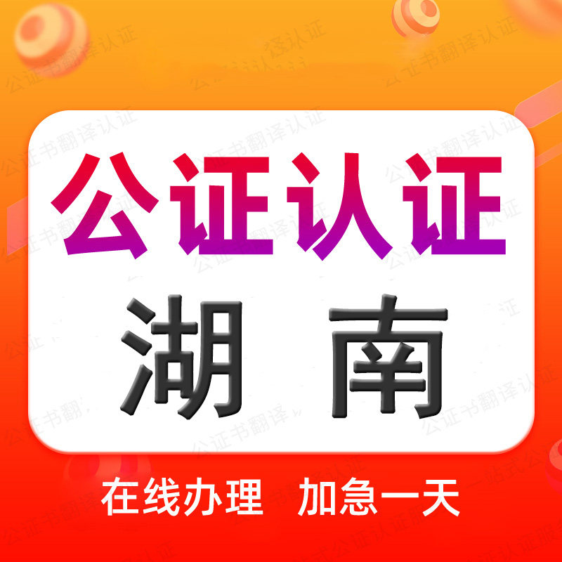 湖南公证处海牙认证驾照翻译申根旅游签证出生出行同意委托授权书
