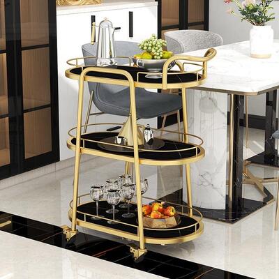 手推021餐酒店移动酒水车艺餐厅会茶所置物车水K车TVRT铁V推车送