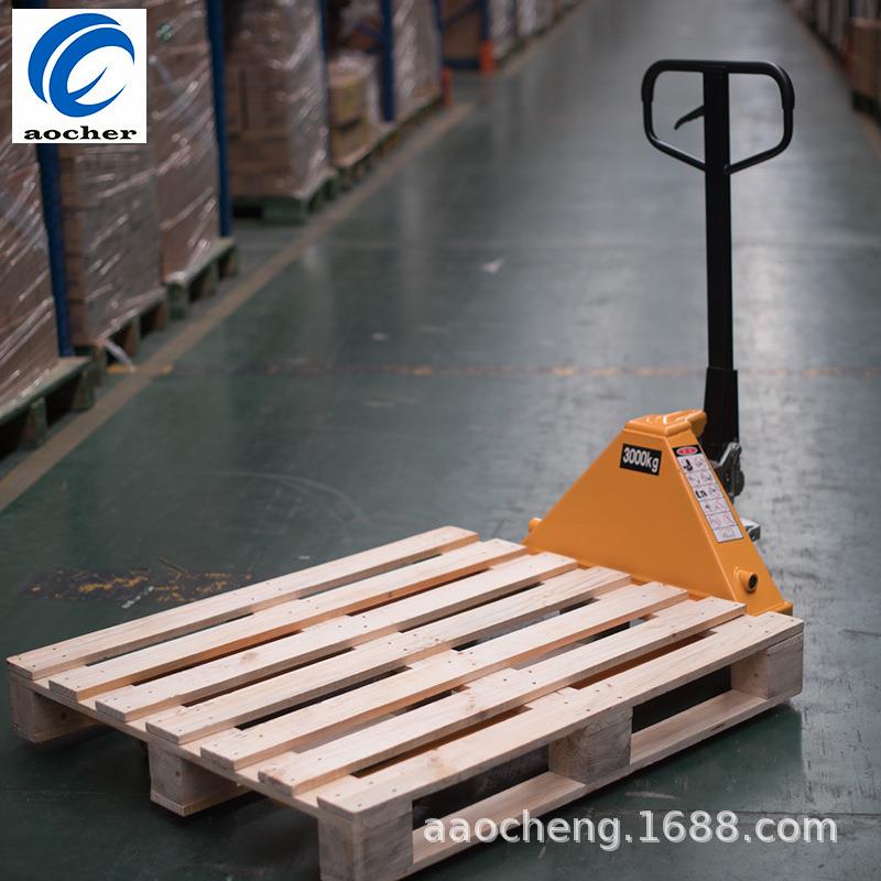 手叉车手动推液C压铲车托盘搬运车DF拖2吨AAZRT油压板推车地牛老