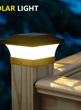 跨境太阳能柱灯 水别墅子花园LED照明庭头院灯户外IPTS-GL04065防