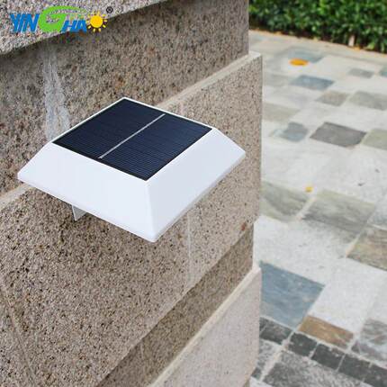 境新款太外阳跨能户led人体感应方形路灯水灯槽YH0416A-篱笆栅栏