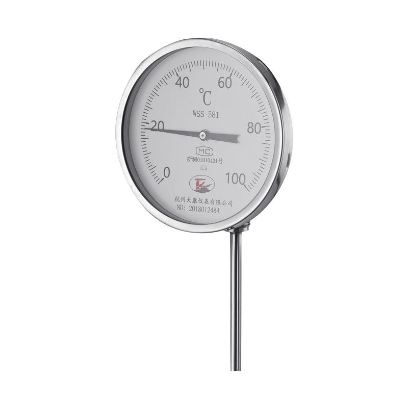 万向双金度计WSS-48温1属/0-4WSS-381～500℃不锈钢温度表锅炉