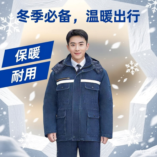冬季工作服男装牛仔电焊耐磨男