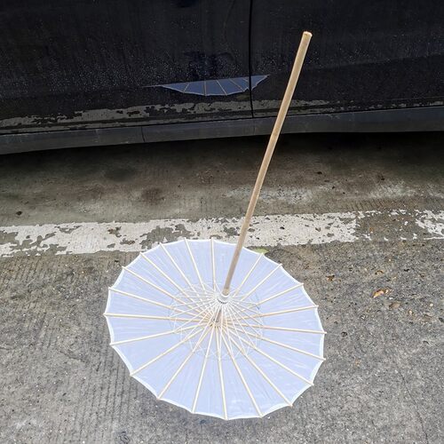 复古风古装伞远山乔的伞白色Fofo酱H的伞舞蹈伞长杆绸布油纸伞包