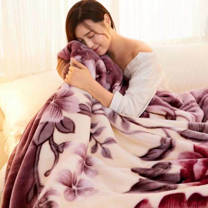 毛毯加厚双层拉舍尔被p子单人双人珊瑚绒毯秋冬季床单学生婚庆盖