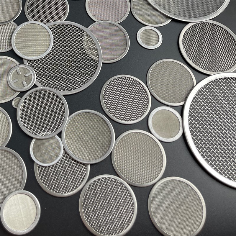 不锈钢304圆形平片冲压包边细密高E精度过滤丝网筛耐高温机械配件