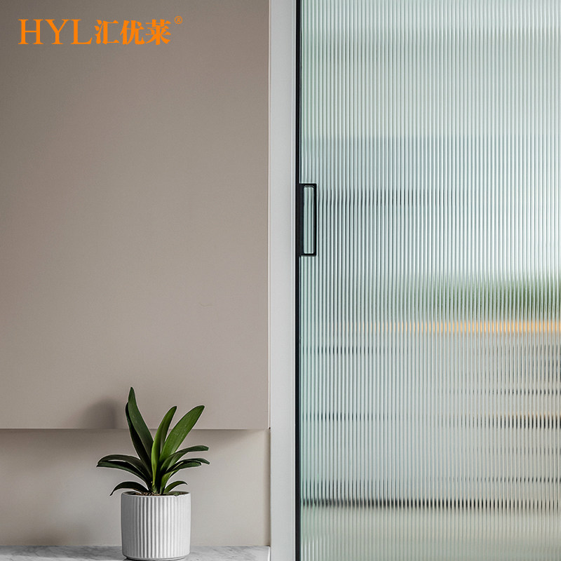窄边玻璃推拉e门拉手客厅阳台厨房折叠定制窄宽明装铝合金移门把