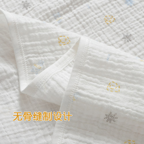 婴儿纯棉盖毯双层纱布p夏季薄款透气新生儿浴巾午睡毯初生宝宝包