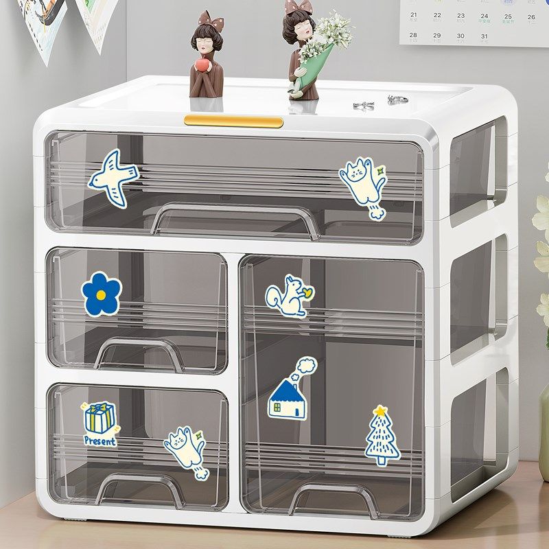 桌面收纳盒抽屉式办公室书桌整理C杂物文具化妆品置物架储物箱宿,收纳整理,桌面收纳盒,淘宝优惠券,粉丝福利购,淘宝优惠卷