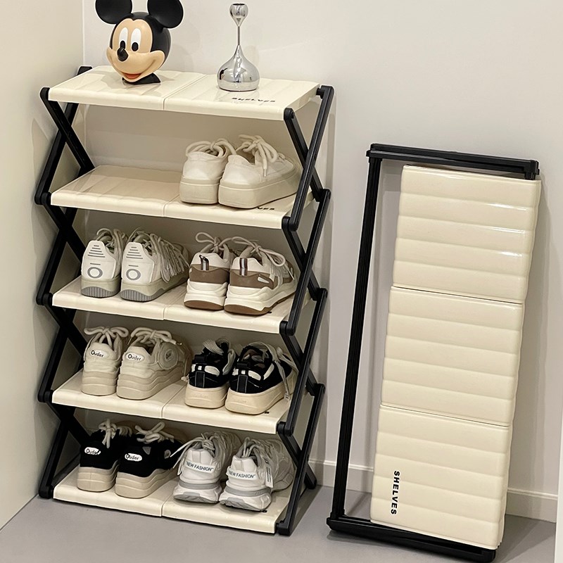 家用入户门折叠鞋架简易门口多层大容量202M4新款鞋柜收纳神器架
