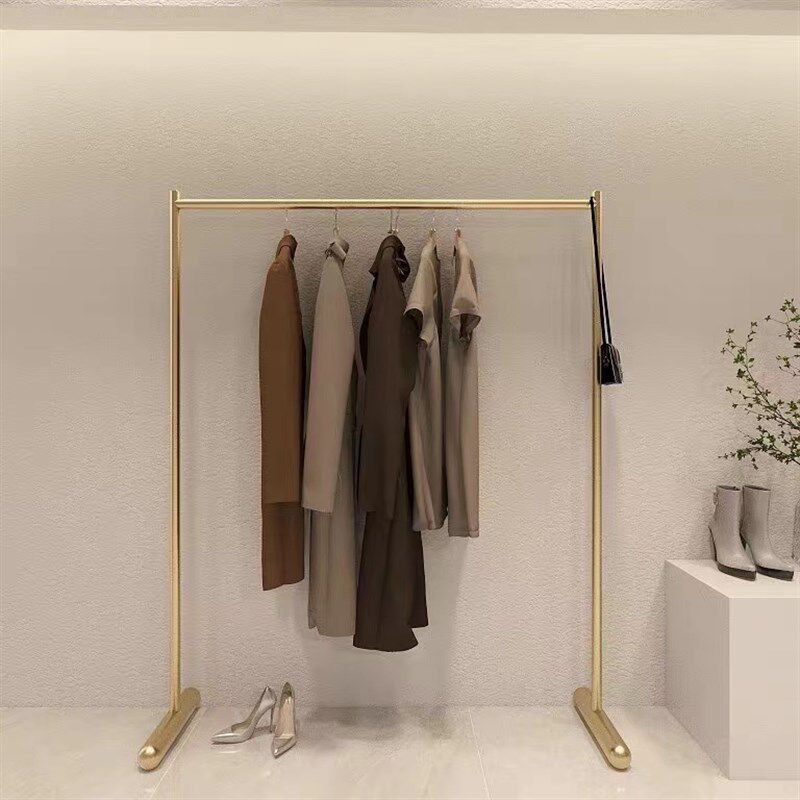 简约服装店展示架专用落地式x网红装饰女装童装挂衣架晾晾衣杆货