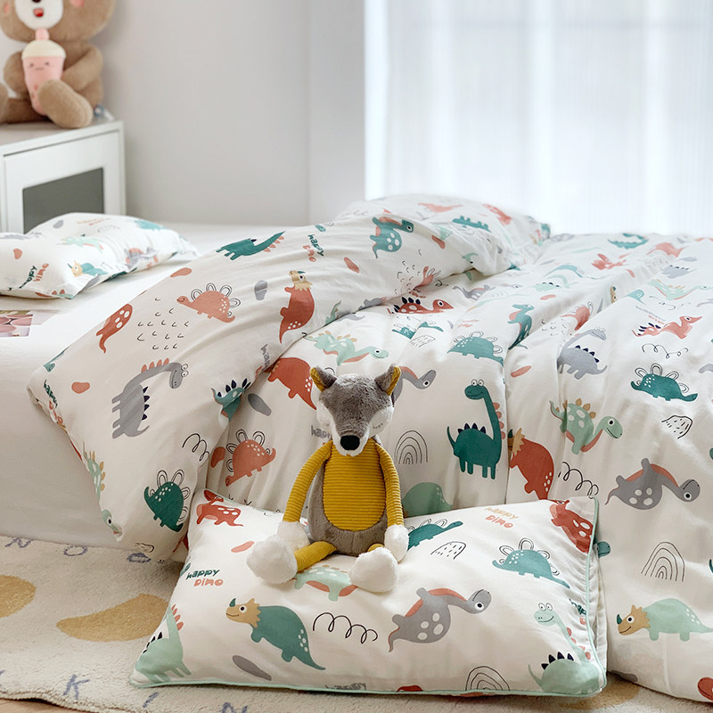 卡通A类竹纤维儿童被套单件双层纱D学生单人被罩宝宝幼儿园凉感夏