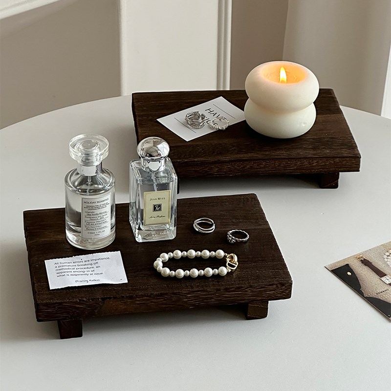 香薰托盘增高架首饰收纳盘复古高级新家的10N0个快递玄关装饰摆件