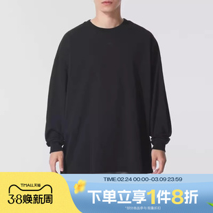 滔搏adidas阿迪达斯男女同款简约舒适运动休闲长袖T恤JX5580