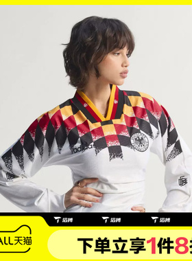 世界杯滔搏adidas阿迪达斯三叶草女子运动休闲舒适长袖T恤KE2287