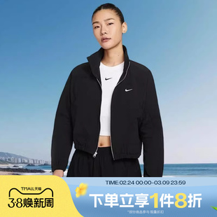 滔搏NIKE耐克女子时尚立领夹克短款运动健身外套HJ1000-010