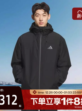 滔搏adidas阿迪达斯男子三合一运动健身连帽梭织夹克外套KQ5501