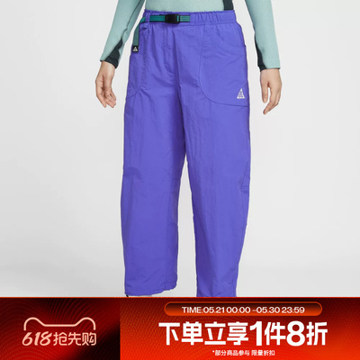 滔搏NIKE耐克女子宽松直筒梭织运动休闲长裤IF0142-430