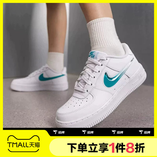 滔搏NIKE耐克大童AIR FORCE 1 JES (GS)运动休闲鞋IR0595-100