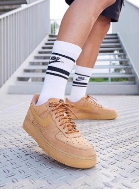 滔搏NIKE耐克男女AF1小麦空军一号低帮休闲板鞋运动鞋CJ9179-200