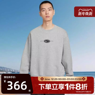 滔搏NIKE耐克男子卫衣灰色休闲印花圆领运动套头衫 063 HV0248