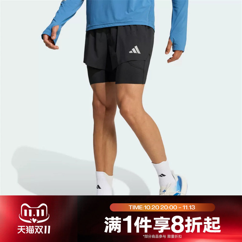 滔搏adidas阿迪达斯男子运动舒适休闲跑步健身短裤KE8215
