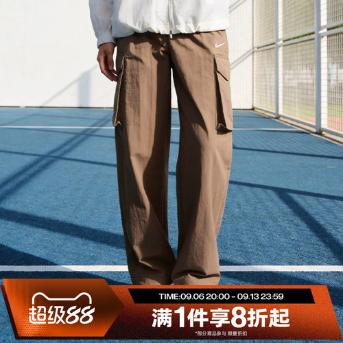 滔搏NIKE耐克女子直筒裤工装运动舒适休闲长裤IR7567-214