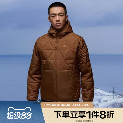 滔搏NIKE耐克男子jordan运动休闲连帽棉服外套FZ3163-281