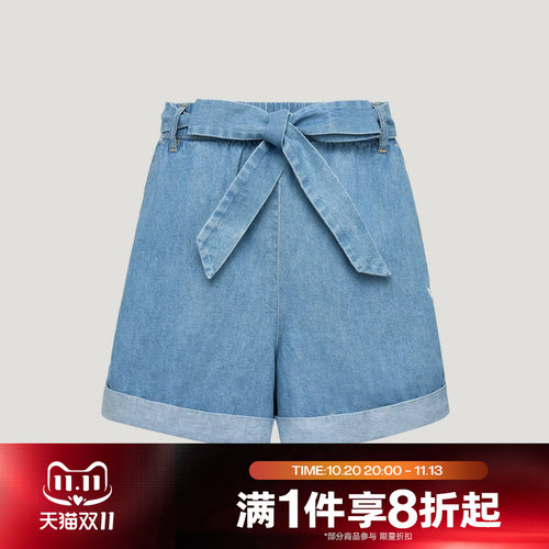滔搏adidas阿迪达斯三叶草女子街头风运动舒适休闲短裤LF4604