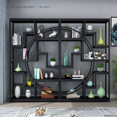 客厅置架物架书架玄办公室IIM展示简约铁艺隔断餐厅花架装饰关架