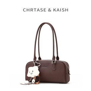 CHRTASE&KAISH官网包包女新款大容量保龄球枕头包通勤包包手提包