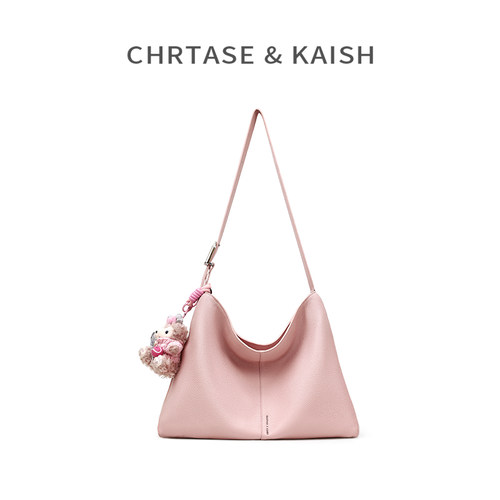 CHRTASE&KAISH腋下托特包新款单肩包hobo包通勤大容量斜挎牛皮包