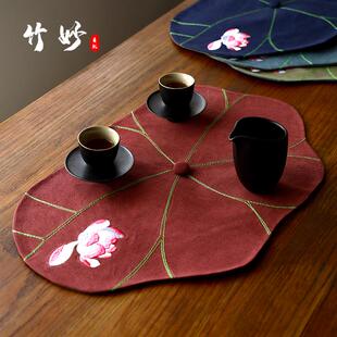 防水 茶旗布禅意中国风简约轻奢茶垫杯垫茶具垫防烫垫桌布桌旗日式