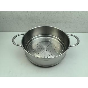德国工艺18 推荐 10不锈钢蒸格蒸笼蒸屉蒸篦带把手无铆钉24CM