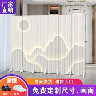 屏风隔断客厅遮挡现代简约客厅卧室办公室酒店移动家用折叠 新中式