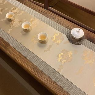 桌旗禅意防水 织锦茶席轻奢高端桌布棉麻布艺中国风茶旗垫子新中式
