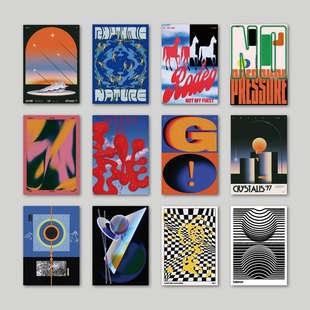 小众复古INS海报中古包豪斯风格 饰画 客厅餐厅书房卧室艺术挂画装