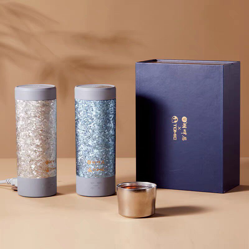 煮水的杯子特美刻纯钛烧水杯内外纯钛水杯随行热杯商务旅行350ml