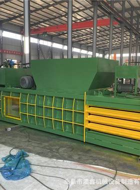 120吨残膜卧式液压打包机加厚机身提升门棉花全自动压块机