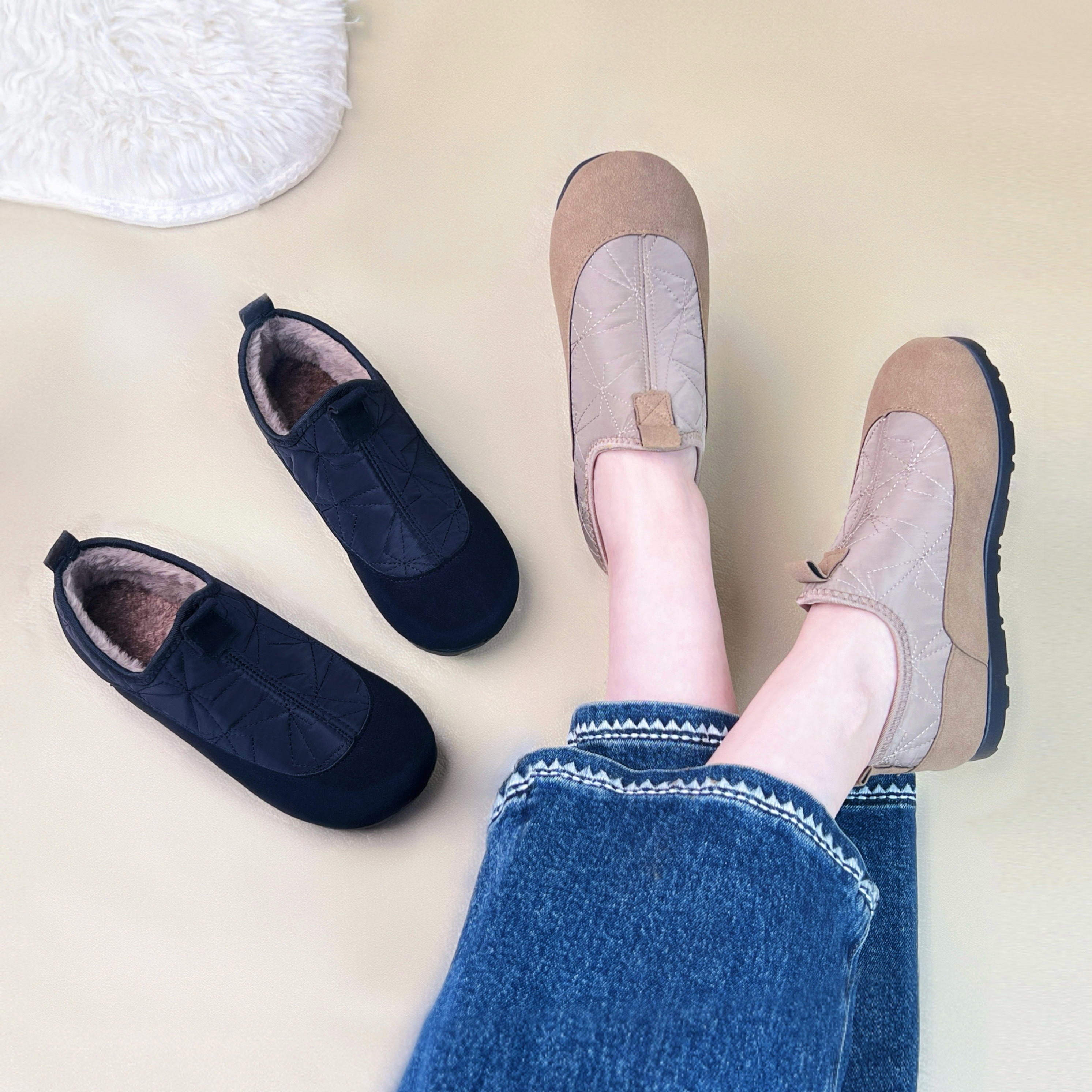 老北京布鞋女棉鞋冬季一脚蹬妈妈鞋子软底时尚雪地靴防滑百搭短靴,女鞋,棉鞋,淘宝优惠券,粉丝福利购,淘宝优惠卷