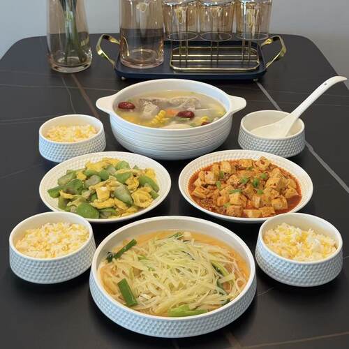 长长久久系列白色陶瓷碗盘餐具